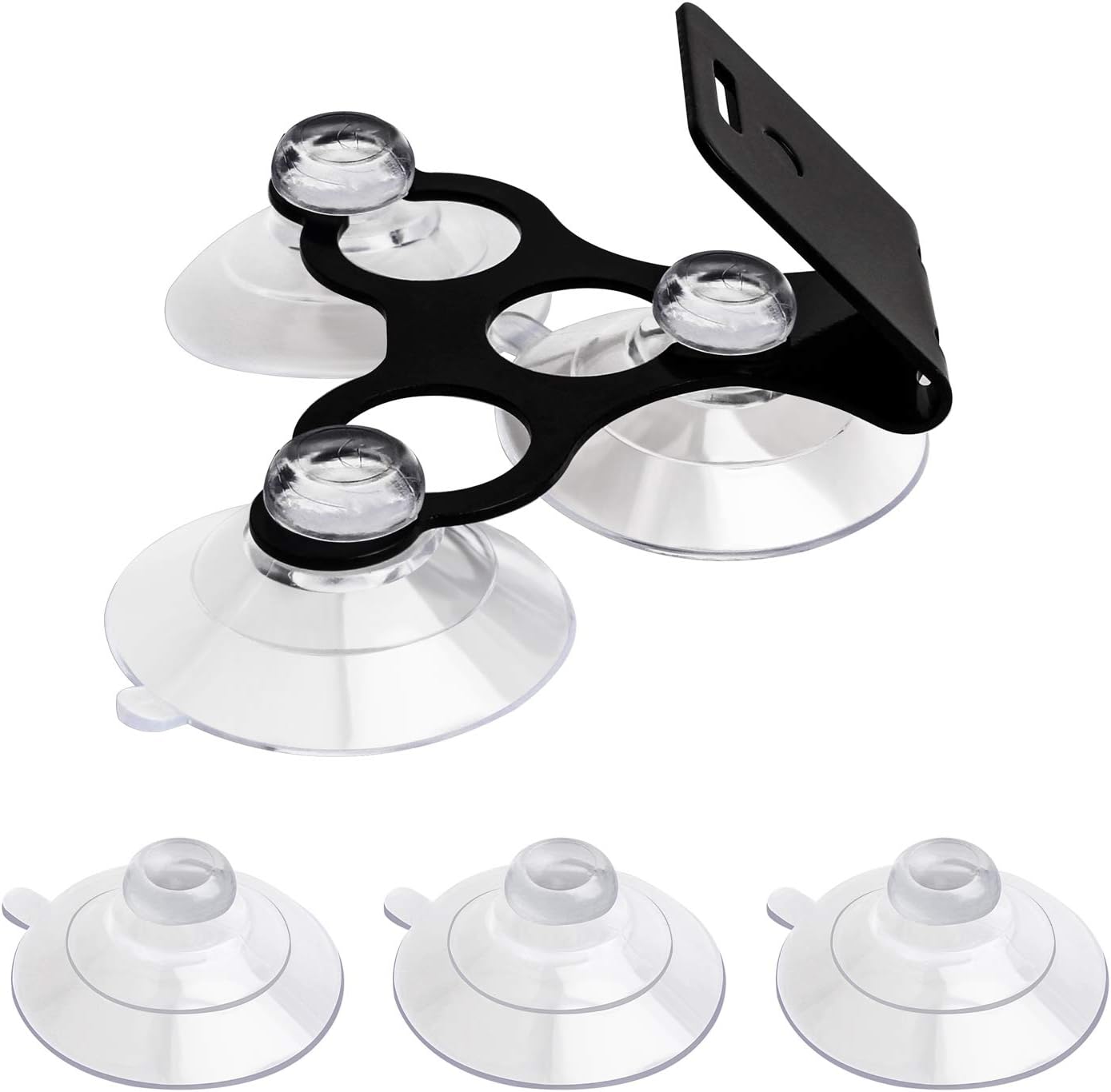 Windshield Suction Cup Mount Holder Compatible with Cobra Radar Detectors Cobra RAD 450, 8-Band, ESD-6100, ESD-7000, XRS-9300, PRO-9780 and All Recent Models (Bracket & 6 Suction Cups)