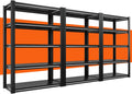 REIBII 40" W Garage Shelving, Heavy Duty Storage Shelves Load 2500LBS, 5-Tier Adjustable Metal Shelving, Garage Shelves for Warehouse, Pantry, Basement, 72" H x 40" W x18 D, 3Pack