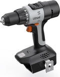 Litheli Cordless Drill Driver, Electric Power Drill with 2 Variable Speed Settings, 1/2 Inch Keyless Chuck, 21+1 Clutch Settings with Maximum Torque of 443 In-lbs (Battery and Charger not Included)