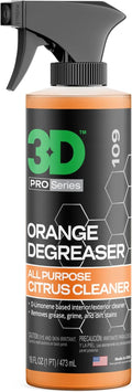 3D Orange Degreaser – Citrus-Based Car Cleaner for Oil, Grease, Grime & Adhesives – Water-Based, Non-Corrosive, Eco-Friendly, Interior & Exterior Use - 16 Fl oz