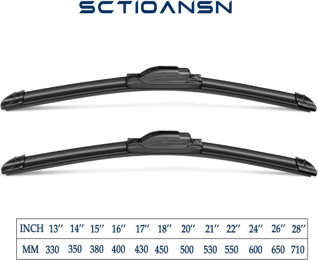 3 Wipers Set for Ford Expedition 2018 2019 2020 2021 2022 2023, Windshield Wiper Blades Original Equipment Replacement Front and Rear- 22"/22"/11W" (Pack of 3) J- HOOK