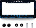 Moon Phase Forest Night License Plate Frame Moon License Plate Frames Stainless Steel Accessories Cars Decor with 2 Holes and Screws Fits Standard US CA Vehicles Size 12.2 x 6 Inches