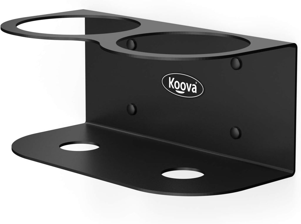 Koova 2 All-Purpose Spray Bottle Holder | Easy Install Wall Mount Hardware Included | Heavy-Duty Powder Coated Steel Storage Rack for Garage And Home | Craft Workspace Paint Bottle Organizer USA Made