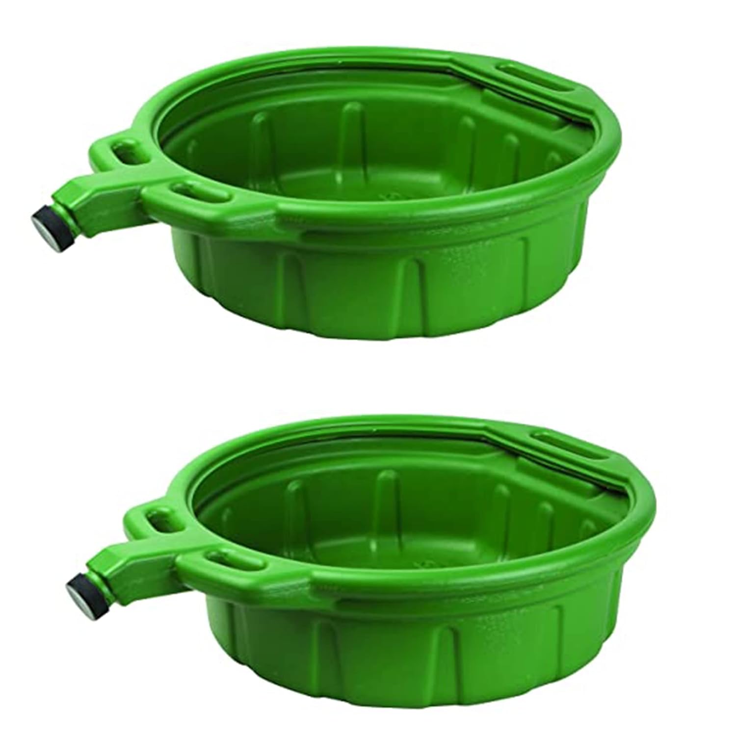 Groz 41961 4.25 Gallon Antifreeze Drain Pan - with Spout Cap, Durable HDPE Construction, Spill-Proof Design for Auto Shops and Garages, Green Color, Pack of 2