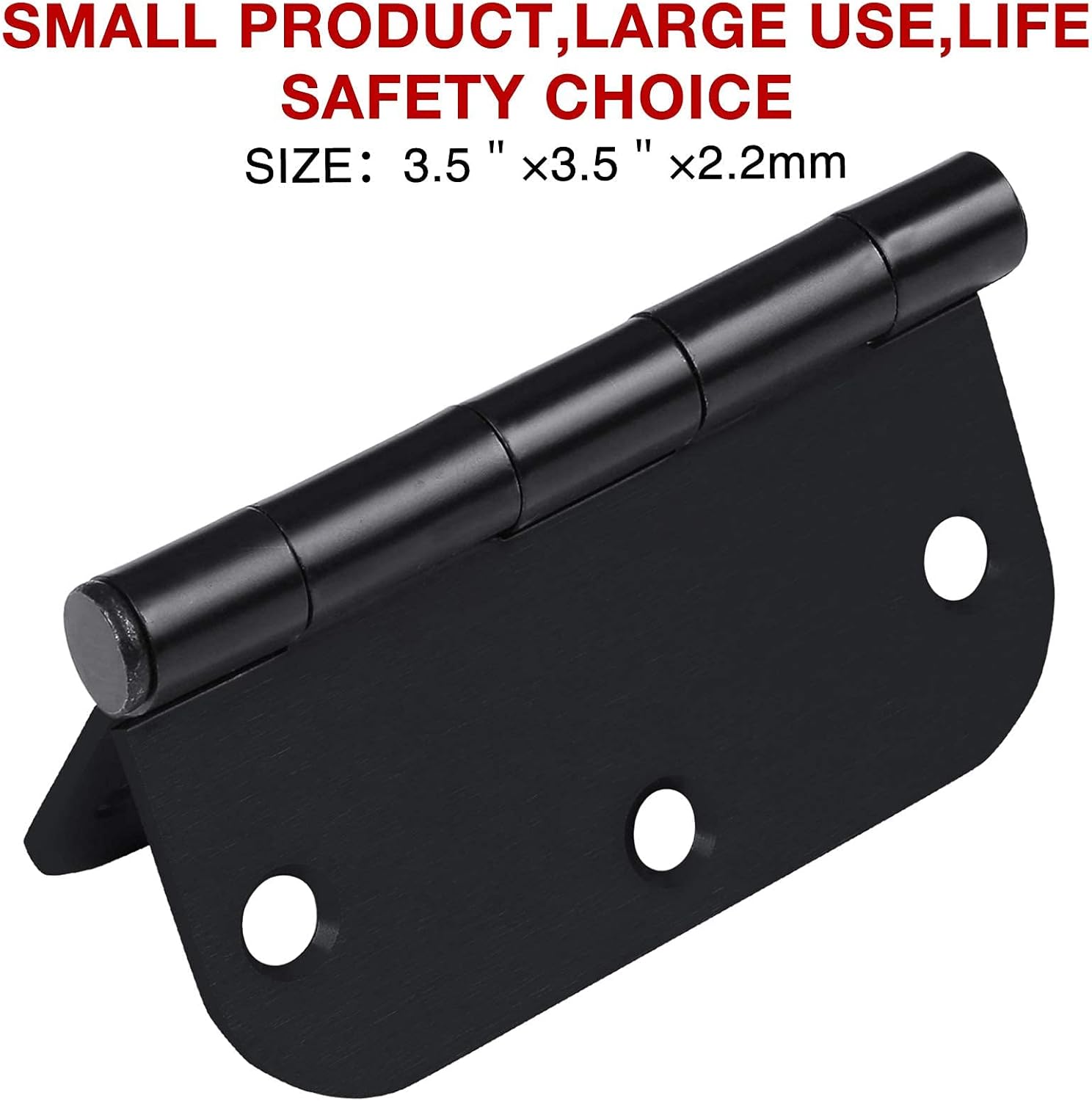 Rounded Door Hinges 3-1/2" x 3.5 Inch, 5/8 Radius, Matte Black 3 ½" 36 Pack No Squeak,Interior Hinge for Doors Office Bed Room,Outdoor Window,Constructition Iron Hardware for House Home Flat