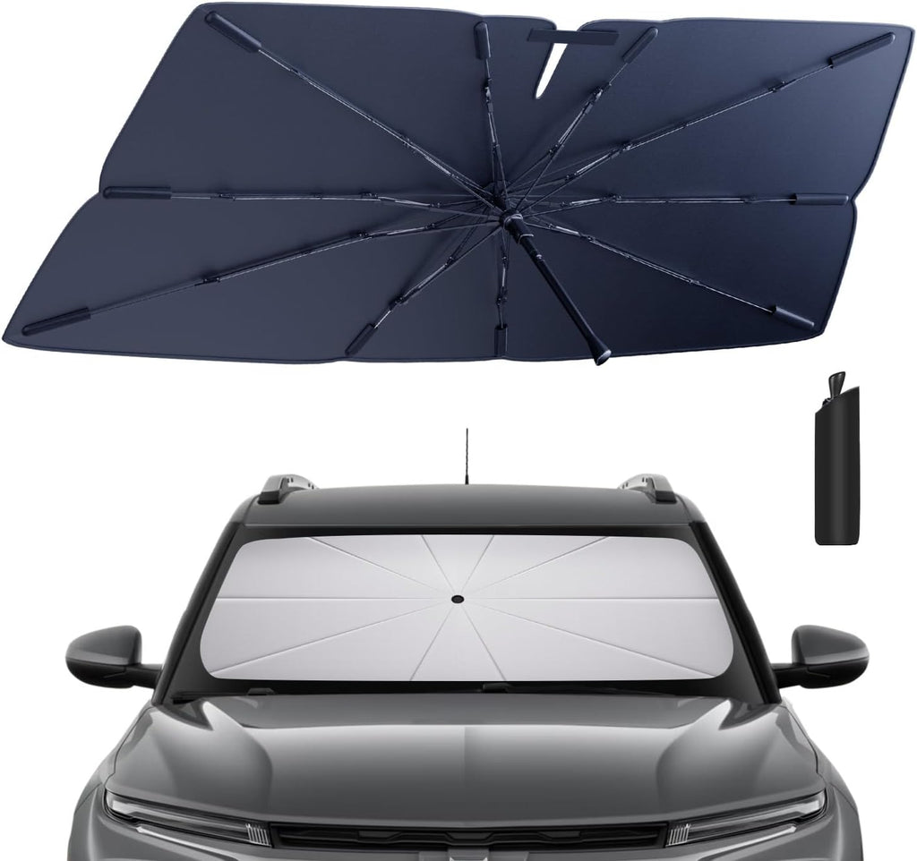 Windshield Sun Shade Umbrella Compatible with 2021-2025 Chevy Trailblazer Accessories: Custom Fit 210T Silver, Foldable Sunshade Front Window Sun Visor, Blocks UV Rays Keeps Car Cool for L, LS, LT, RS