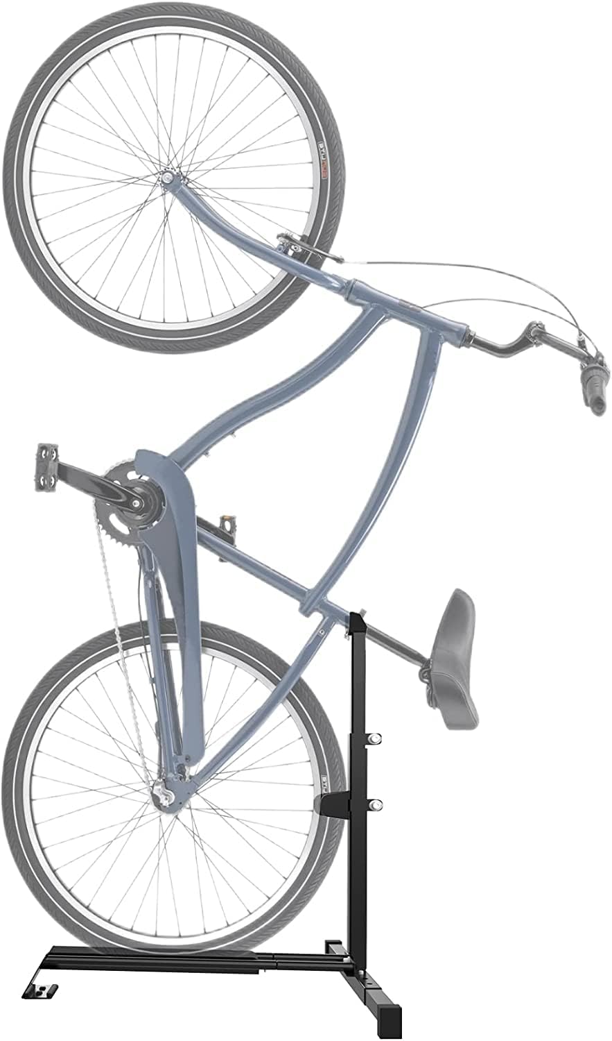 Vertical Bike Stand Floor Bicycle Rack Adjustable Upright Design, Space Saving for Living Room, Bedroom and Garage No-Damage Wall Apartment Super Stable Parking Racks, for Indoor Bike Storage