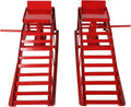 5 Ton 2 Pack Hydraulic Car Ramp Elevator 10000 Lbs for Auto Car Truck Trailer Garage Service Vehicle Ramp Lift Jack Hydraulic Lift (Red)