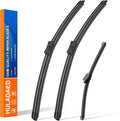 HULADAED® 24'' 21'' 13'' Windshield Wipers Replacement for Volkswagen Tiguan 2017-2007,Silicone Front Rear Wiper blades for MY Car-All Weather & Quiet(3 PACK)