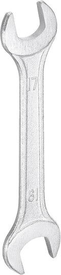HARFINGTON Double Open End Wrench 17mm x 19mm Metric 15 Degree Offset Angle Small Flat Head Wrench Galvanizing Open Ended Spanner for Automotive Repair Furniture Assembly