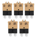 GLOSO Circuit Breaker E39 (T3) Manual Reset Fuse For Car Truck RV Automotive Marine Boat Trolling motor & Custom Wiring Audio battery protection/Low Profile ATC/ATO (5A - 5 Pack)
