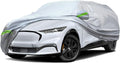 TUCAREST 6-Layers Premium Full Car Cover Hard Shell Zipper Design Waterproof All Weather Weatherproof UV Sun Protection Snow Dust Storm Resistant Outdoor with Straps (Fit for SUV/MPV 181"- 190")