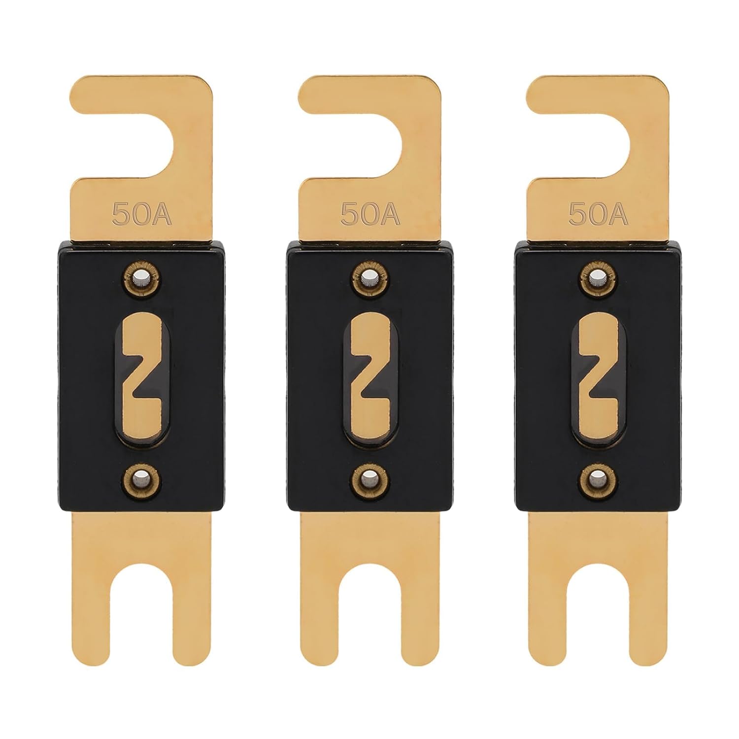 50A ANL Fuse 50 Amp Inline Blade Fuses 32V for Car Audio Inverter Automotive Stereo (Pack of 3 pcs)