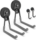 3-H Heavy Duty Magnet Garage Hooks 2 Pack, Extra Large Strong Magnetic Hooks for Hanging Cordless Power Drill, Utility Magnetic Tool Holder for Metal Cabinet, Steel Pegboard, Toolbox, Garage(Grey)