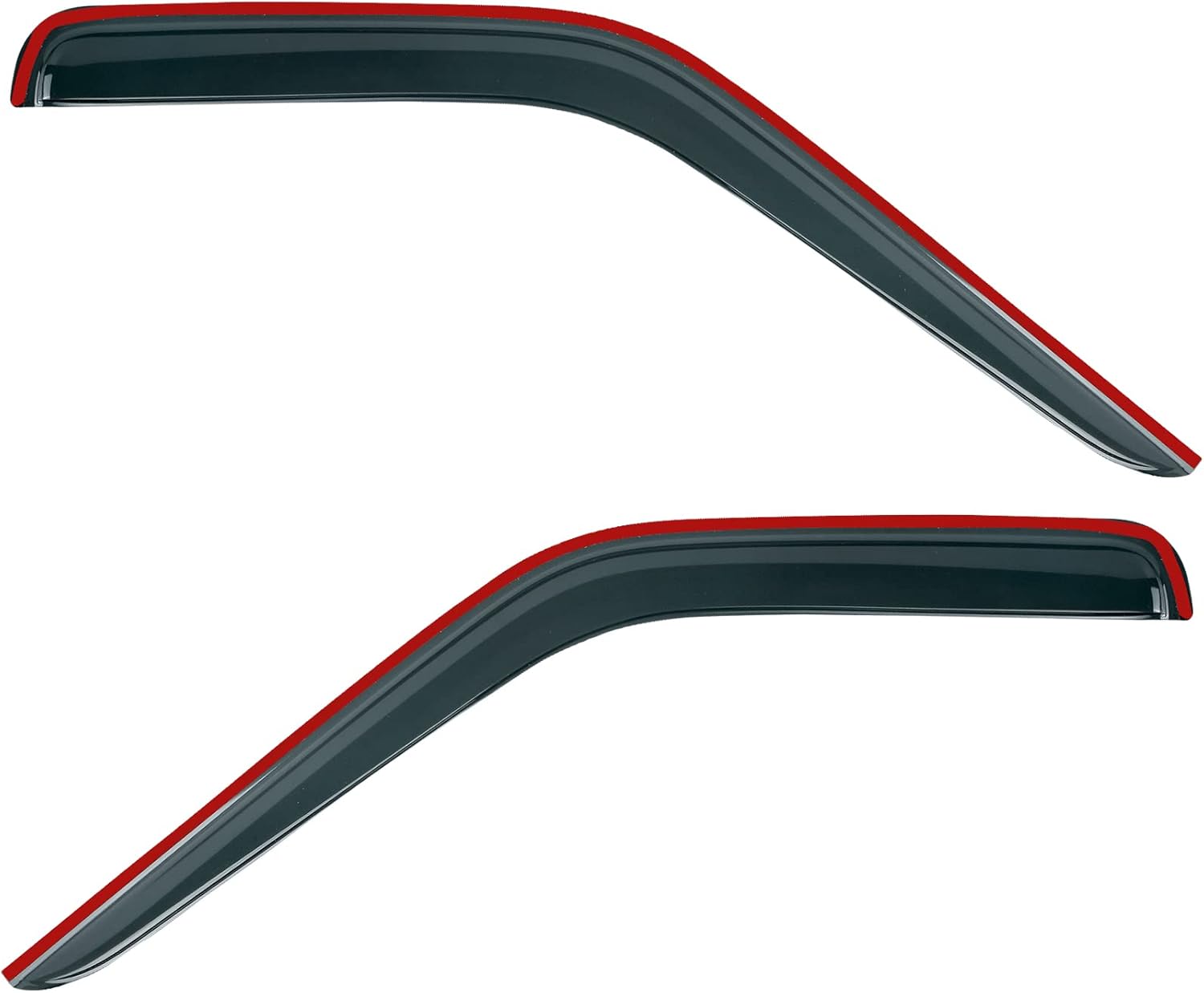 Front Window Visor Compatible with 98-04 Nissan Frontier 00-04 Xterra Rain Guards Wind Deflector Smoke 2pc 92212