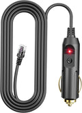 Radar Detector Power Cable Compatible with Escort Max 360 passport 9500ix Valentine One Radenso XP/SP Beltronics Pro RX65 DFR6 DFR7, Replacement Radar Detector Power Cord with RJ11 Ports 6.5ft