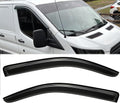 2pcs Outside Mount Style Dark Smoke Window Rain Guards Durable Side Wind Deflectors Vent Window Visors Compatible with 2014-2022 Ford Transit 92676