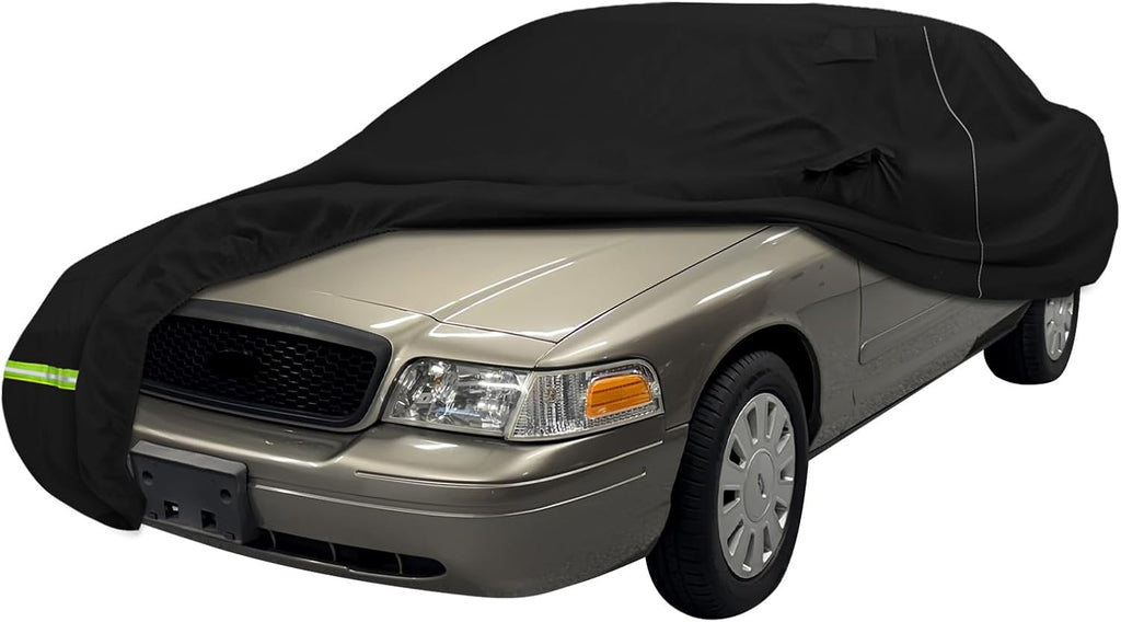 Car Cover Compatible with 1992-2012 Ford Crow Victoria, Custom Fit 300D Oxford with Cotton All Weather Full Car Cover