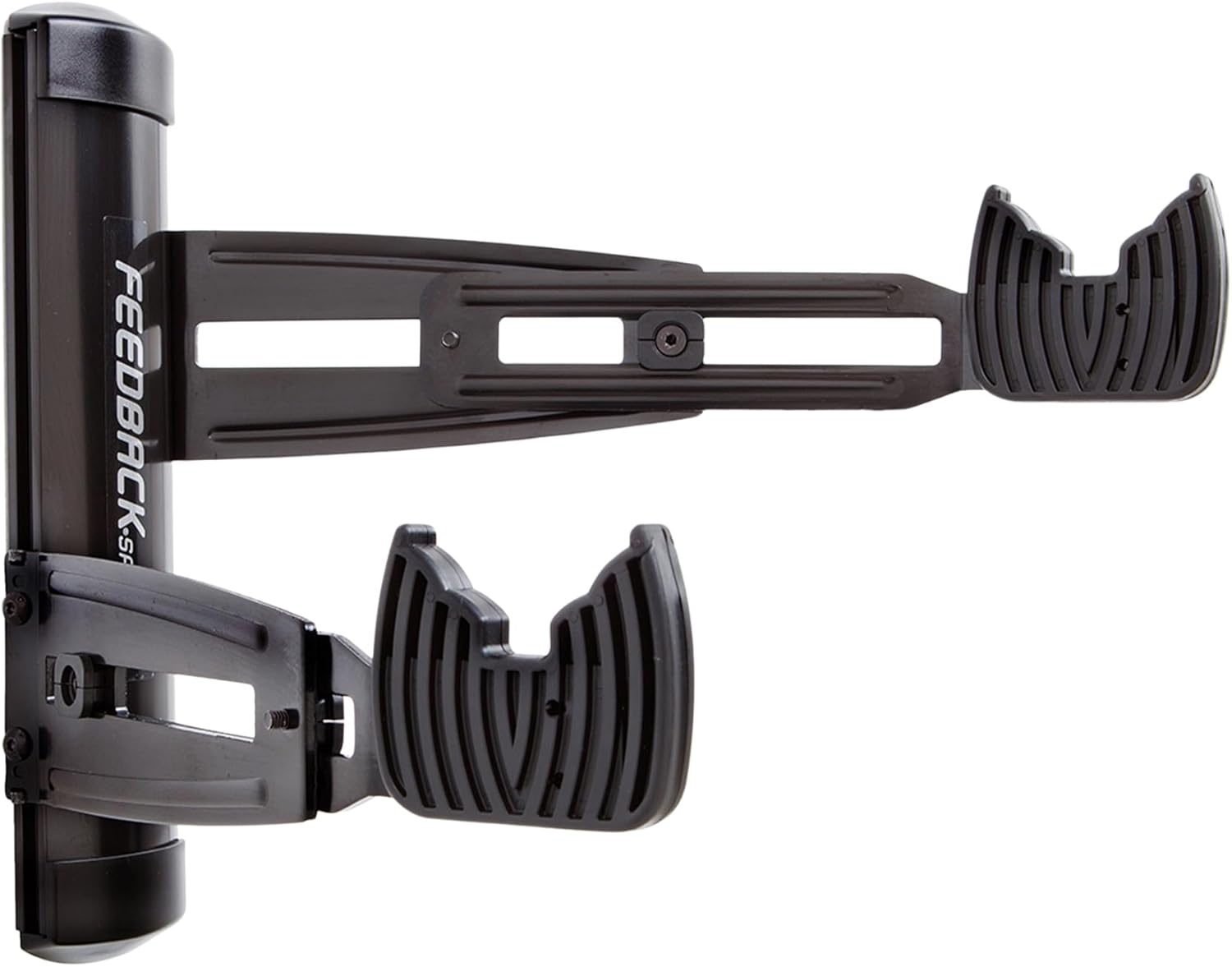 FEEDBACK SPORTS | Velo Wall Rack 2D Bike Storage | Bicycle Hangar Mount W/Adjustable Arms | Road, Gravel, Mountain Bike Compatible | For Garage, Apartment, Shed | Black