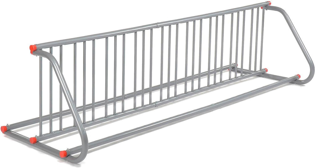 Global Industrial 111" L Double-Sided Grid Bike Rack, 18-Bike Capacity, Powder Coated Steel, Gray, Commercial Bike Rack for Stores, Parks, Schools and More