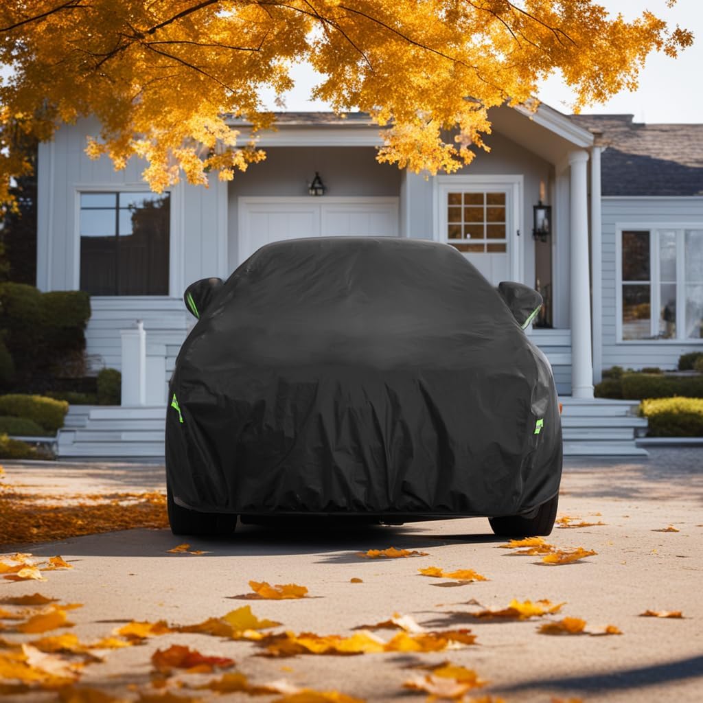 Car Cover Custom Fit for Honda Accord, Waterproof All Weather Full Exterior Cover Rain Snow UV Protection Cover with Door Zipper