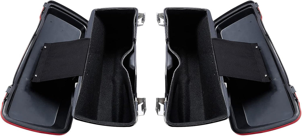 Green-L Red Hard Saddlebags Fit for Harley Touring Electra Glide Street Glide Road Glide Road King 1994-2013