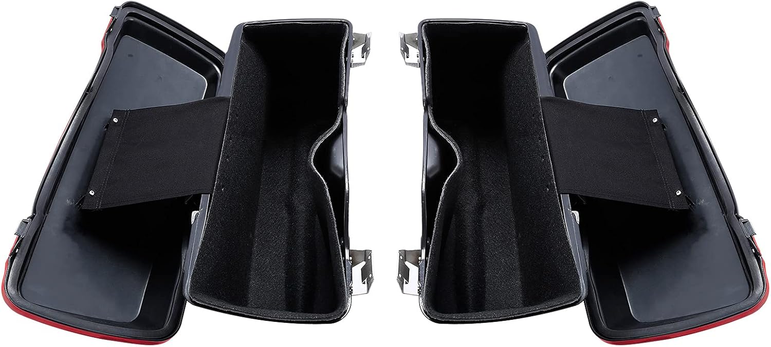 Green-L Red Hard Saddlebags Fit for Harley Touring Electra Glide Street Glide Road Glide Road King 1994-2013