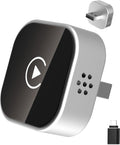CarPlay Wireless Adapter, Plug-and-Play, Supports CarPlay+Android Auto, Mini and Stable Wireless CarPlay Adapter, Compatible with Apple iOS 10+ and Wired CarPlay Vehicles Manufactured After 2016.