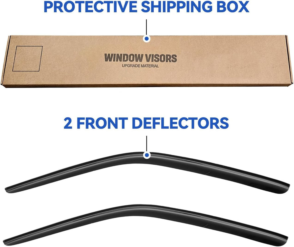 Window Visors Rain Guards for 2008-2023 Dodge Challenger, Out-Channel Window Vent Wind Deflectors Visors Shades for 08-23 Challenger