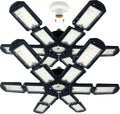2 Packs LED Garage Light,Super Bright Screw in E26/E27 Ceiling Shop Work Lamp, 280W 30000 Lumen Deformable Basement Bulb Fixture with 12+1 Adjustable Panels, Lighting for Workshop, Attic