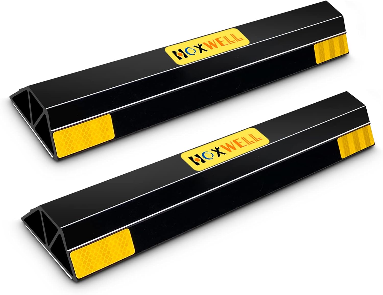 (New Updated 18" 2 Packs Heavy Duty Parking Stopper for Garage, Parking Gadgets Protects Car, Parking Aid Easy to Install 2 PCS, 18" L x 3.7" W x 1.8" H