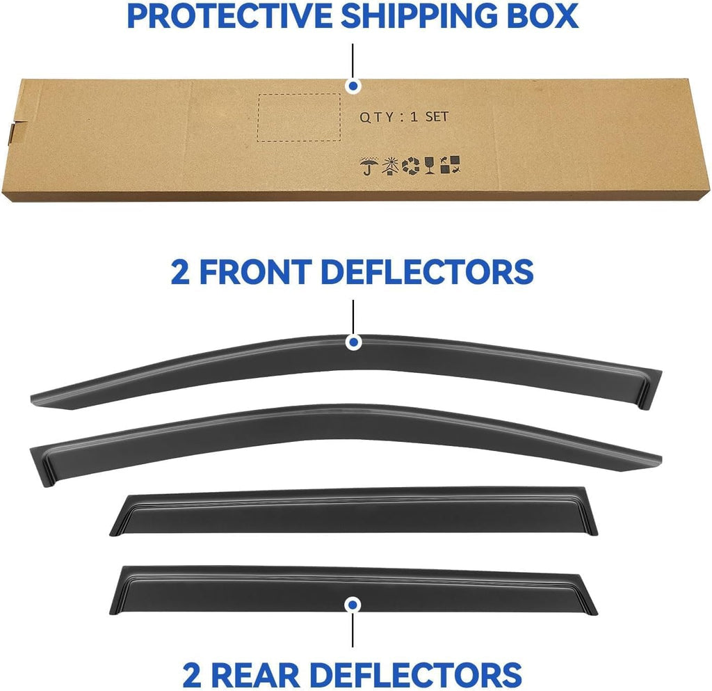 Window Visors Rain Guards for 2022 2023 2024 2025 Toyota Corolla Cross, Out-Channel Window Vent Wind Deflectors Visors Shades for 22 23 24 25 Corolla Cross L LE XLE