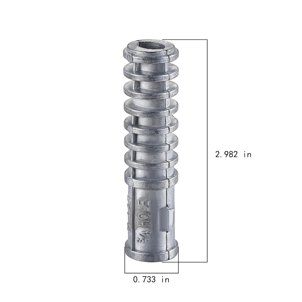 Wensilon(50pcs) 1/2 * 3 Lag Shield Anchor Long Zinc Alloy Bolts Concrete Anchors, Zinc Alloy Masonry Anchors Hole