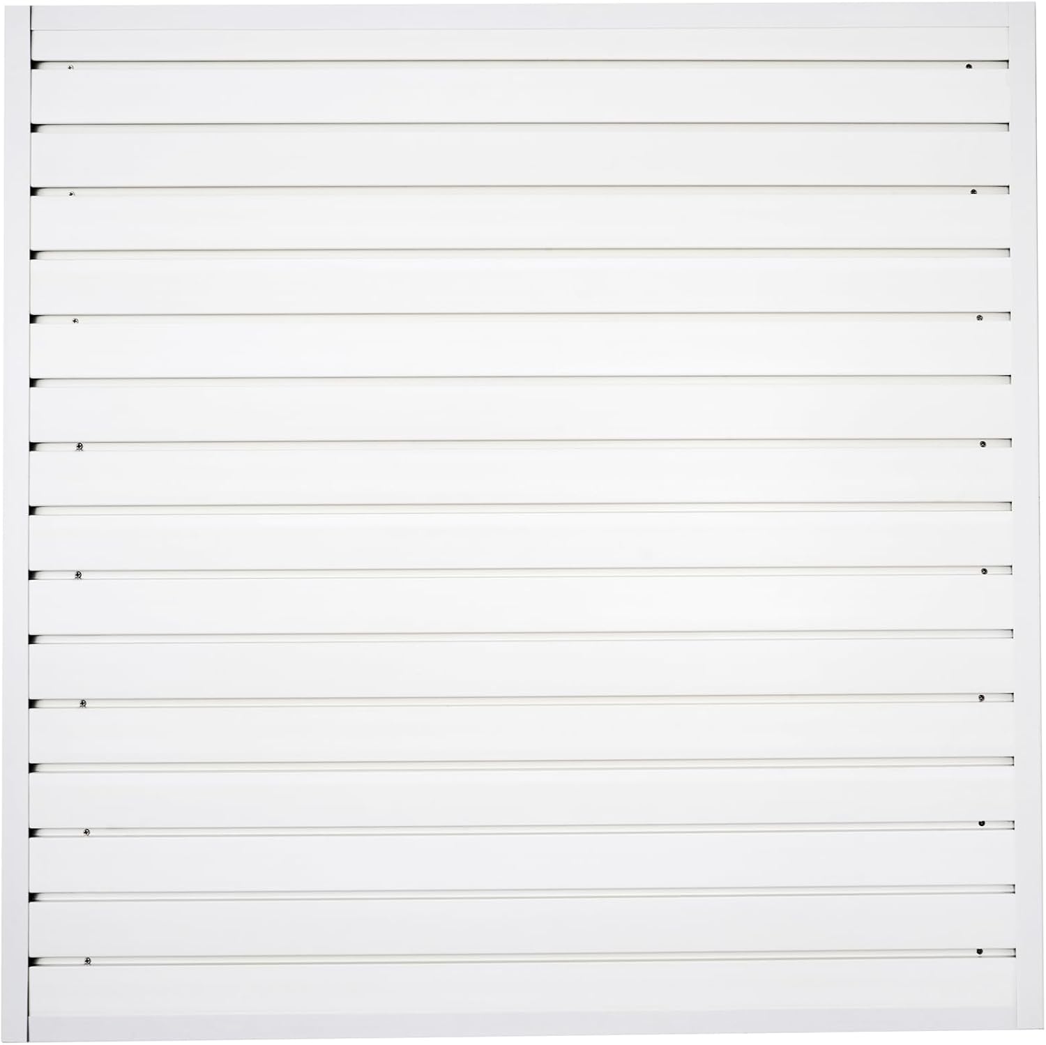 Slatwall Panel Garage Organizer Heavy Duty Wall Mounted, PVC Slat Panels Home Storage System, Tool Organization Peg Board 4ft by 4ft (White)