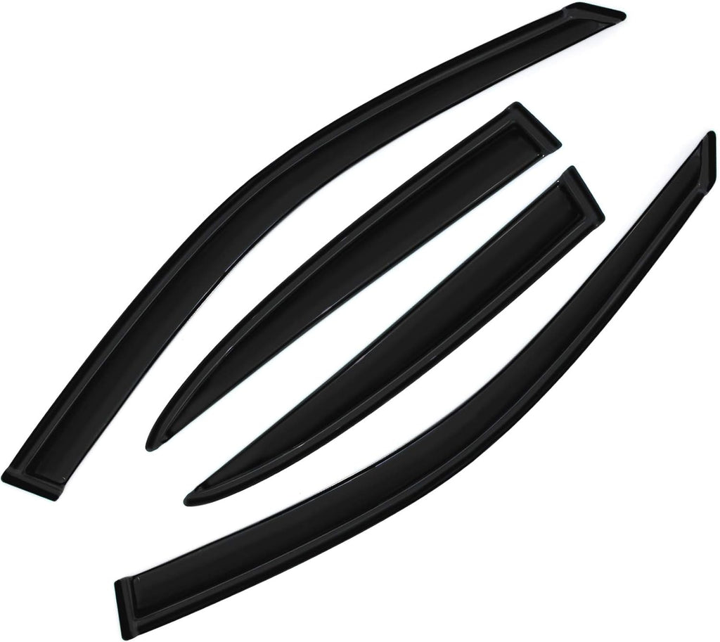 Smoke Sun/Rain Guards Wind Deflector Compatible with 2001-2005 Honda Civic Sedan Window Visors 4pcs 94213