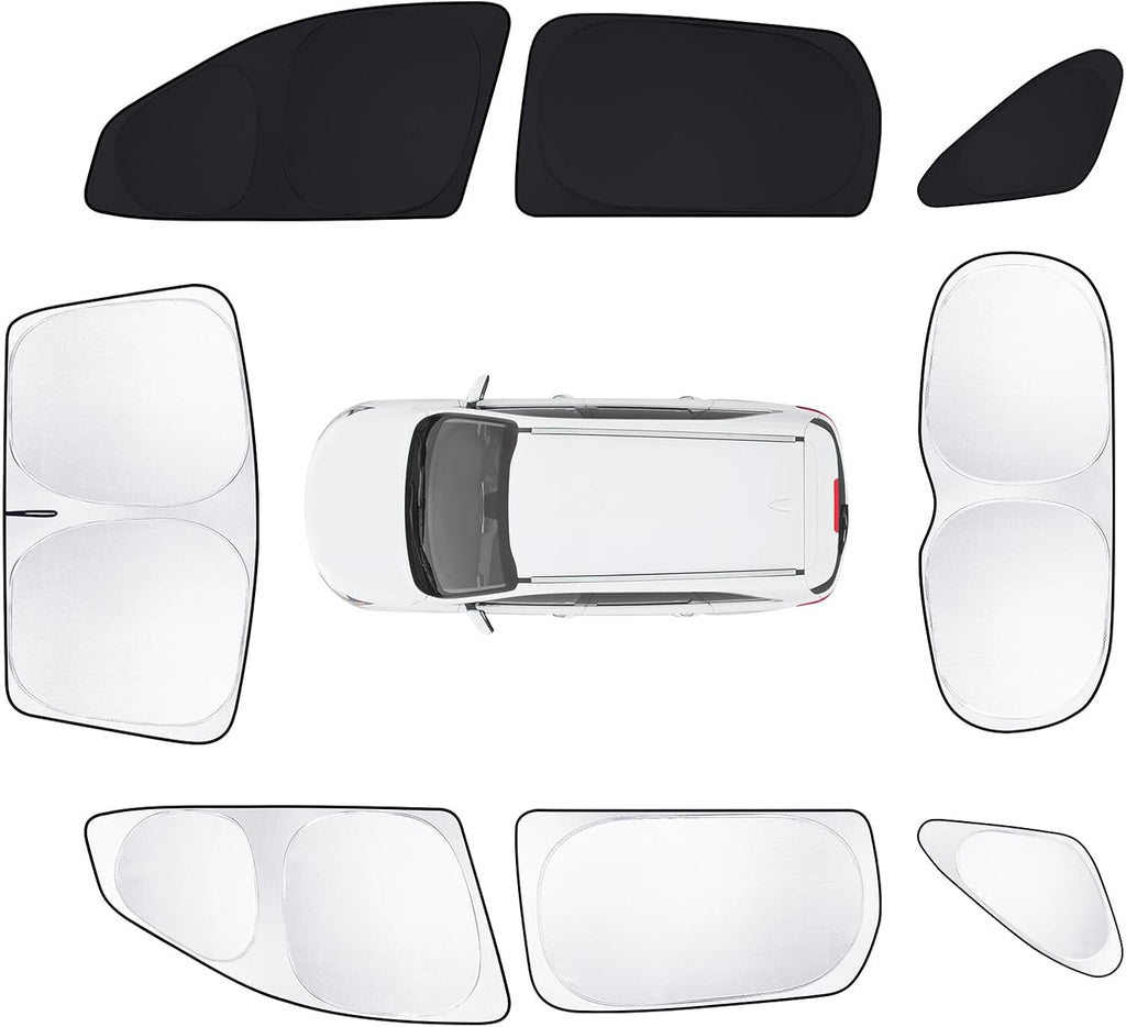 8pcs Car Window Shades for Kia Sorento 2016-2020 Accessories,Windshield Side Rear Full Sunshade,Sun Visor UV Blocking, Privacy Protection and Blackout for Camping Outdoor