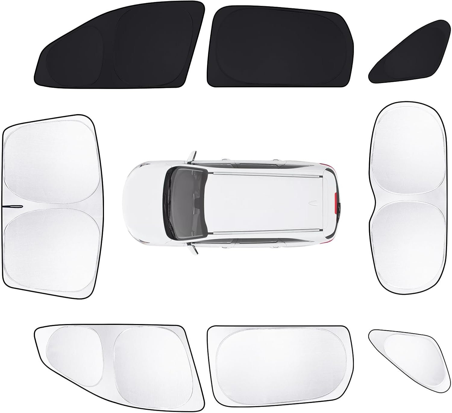 8pcs Car Window Shades for Kia Sorento 2016-2020 Accessories,Windshield Side Rear Full Sunshade,Sun Visor UV Blocking, Privacy Protection and Blackout for Camping Outdoor