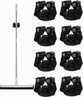 Magnetic Broom Holder Heavy Duty, Magnetic Broom and Mop Organizers for Fridge - Magnet Waterproof Mop Broom Holder for Garage Kitchen Laundry Work Shop - 8 Pack