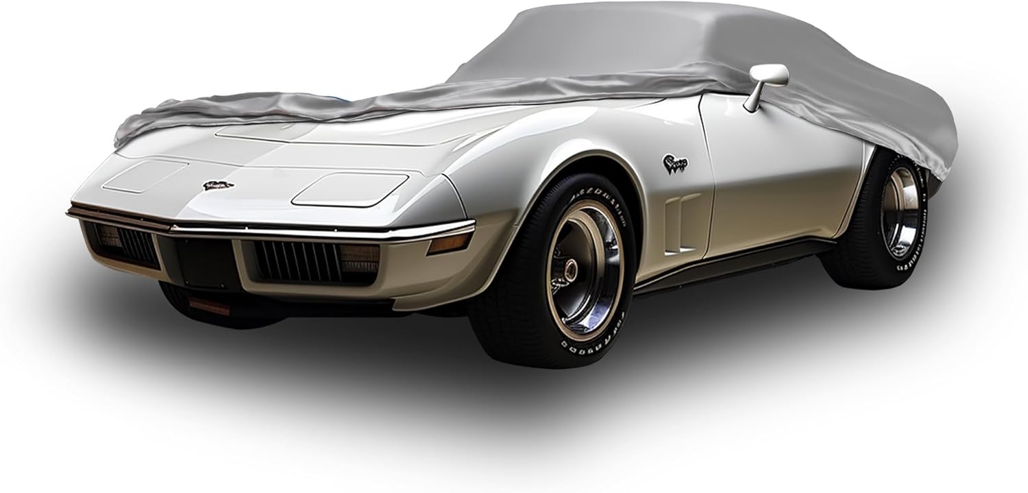 Car Covers Weatherproof Max Car Cover & Warranty Compatible with Chevrolet 1968-1982 Corvette Stingray- Outdoor Cover Theft Cable Lock Car Accessories Better Than Waterproof