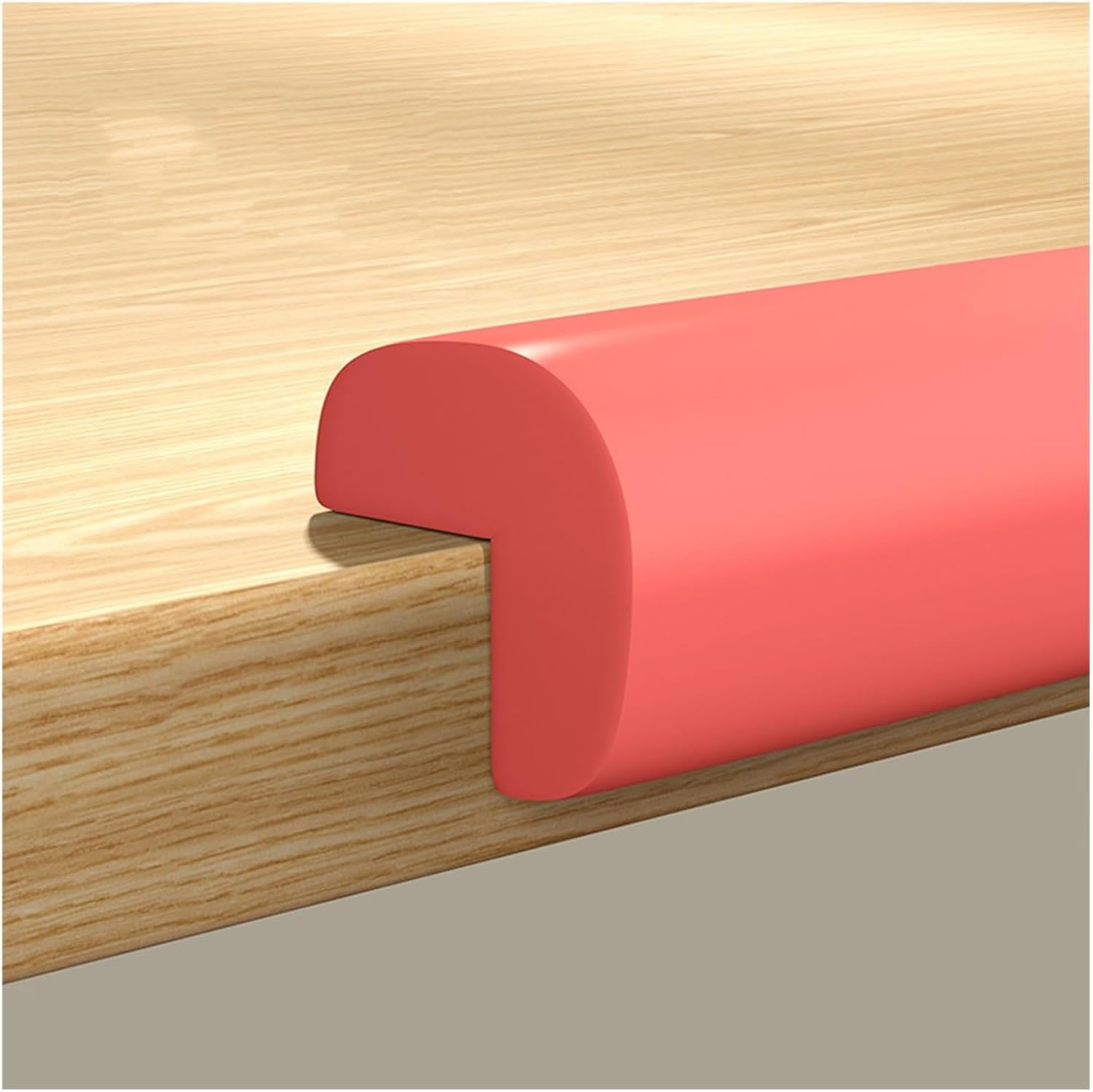 XPLKQXE Sharp Edge Safety Corner Edge Foam Padding, Edge Guards Bumpers Adhesive, Edge Corner Protector Guards for Table Edges & Sharp Corners(Red,3pcs)