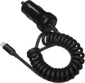 Amazon Basics 12W (5V, 2.4A) Fast Charging Car Charger with Coiled Lightning Cable for iPhone, iPad and Apple Devices, 1.5 ft - Black