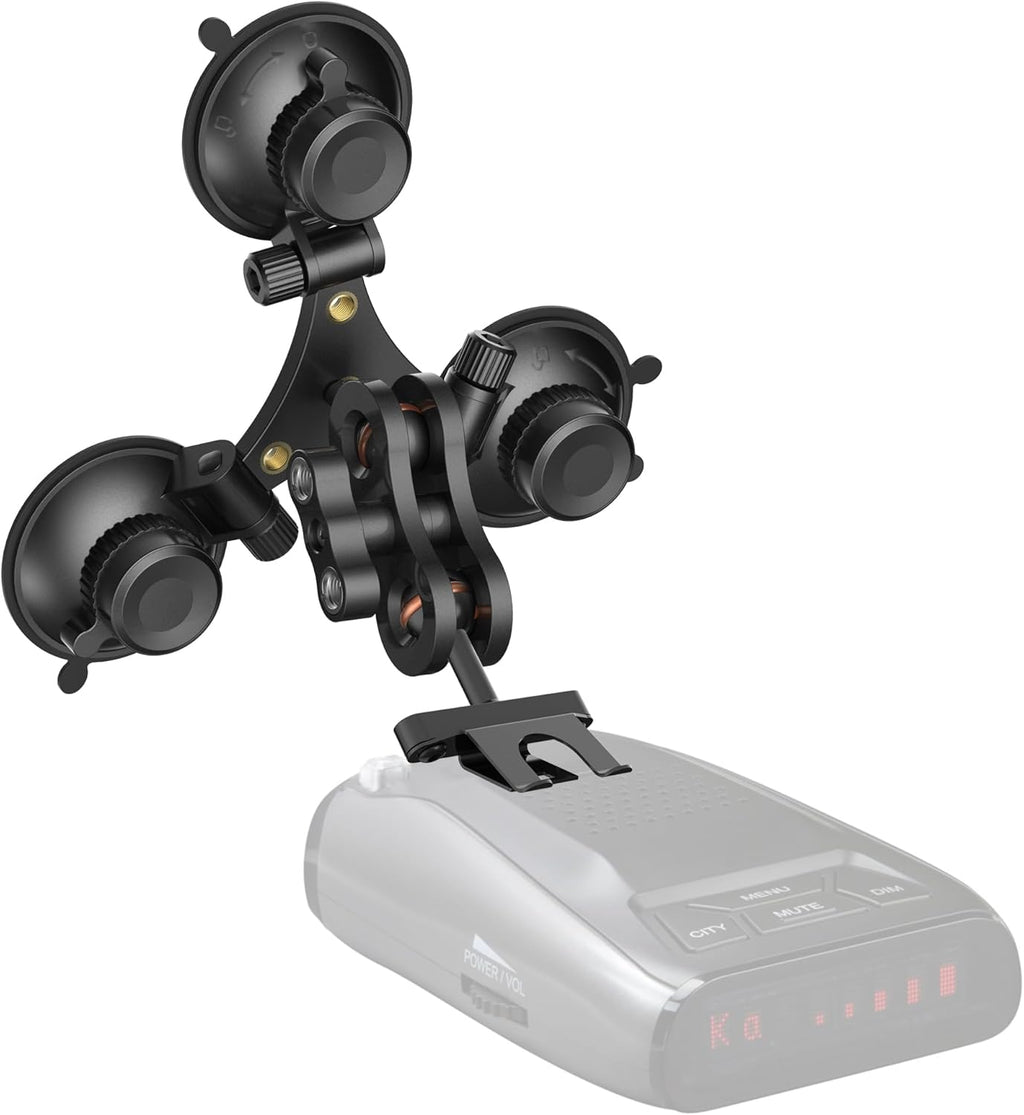 Radar Detector Mount, Triangular Suction Cup Mount,Windshield Radar Detector Suction Cup Bracket (for Uniden DFR Series Radar Models)