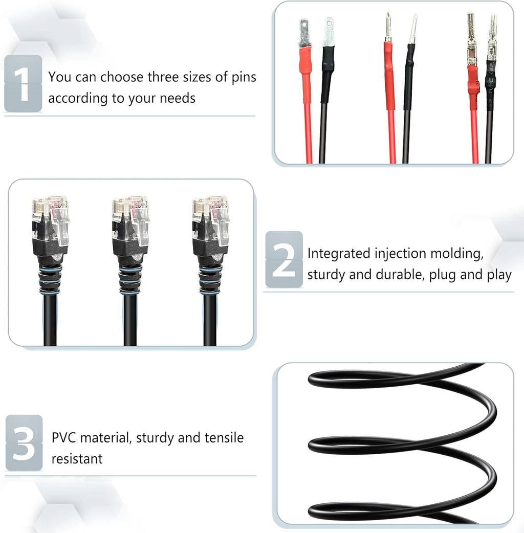 13.8" Radar Detector Hardwire Power Cord,Mirror Wire Plug Kit,for Escort Uniden Beltronics Whistler Cobra Valentine One Radar Detector Power Cord,With Magnetic Ring and Inline Fuse Holder,RJ11