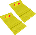 Electriduct Pair of Plastic Parking Mat Guides for Garage Vehicles, Antiskid Car Safety Park Aid - Yellow