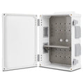 Outdoor Electrical Junction Box, ABS Water Resistant Enclosure with Internal Mounting Panel & Hinged Cover (15" H x 11" L x 6" W)