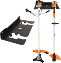 MUTUACTOR Heavy Duty Weed Eater Hanger,Large Opening Garage Organizer Weedeater Rack Wall Mount,Space-Saving Garden Grass Weed Trimmer Rack 2 Slots for Holding Heavy Tools in Shed,Yard or Garden