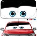 Gven- The Original Car Eyes Windshield Sun Shade 2025 Windshield Cover Automotive Interior Sun Protection Front Sun Visor Protector Blocks UV Rays Keep Your Vehicle Cool (Black, L)