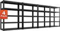 REIBII Garage Shelving 48.2" W Storage Shelves 3000LBS Metal Shelving Heavy Duty Adjustable Metal Shelf Industrial Pantry Shelves for Basement Garage Warehouse 72.2" H x 24.2" D x 48.2" W, 4 Pack