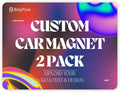 Custom Car Magnet for Business 2-Pack Vivid Printing Reflective Fade-Resistant Material Car Advertising Sign Personalized Magnetic Sheets for Vehicles Multi Size 12x18in