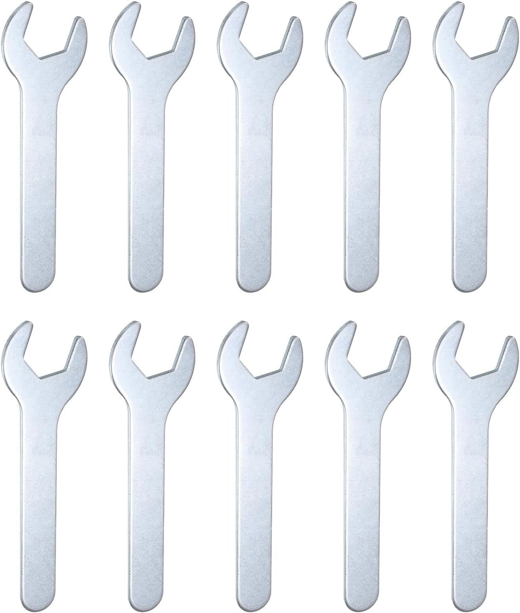 HARFINGTON 10pcs Small Wrench 20x126x2.8mm Metric U-Shaped Single Open Ended Spanner Super Thin Flat Head Galvanizing Wrench for Automotive Repair Furniture Assembly